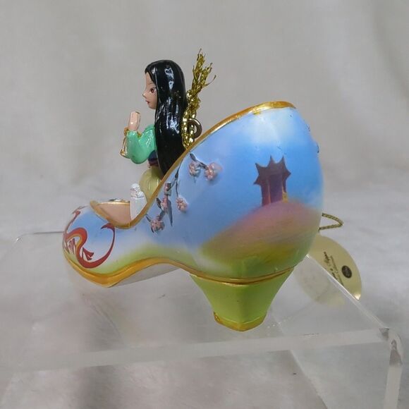 Bradford Exchange Disney Once Upon A Slipper Ornament Mulan Saved by the Dragon - Picture 3 of 8
